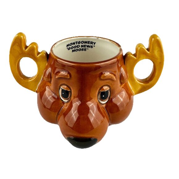 Montgomery "Good News" Moose Ceramic Mug 1984 The Get Along Gang Cartoon - Picture 2 of 12